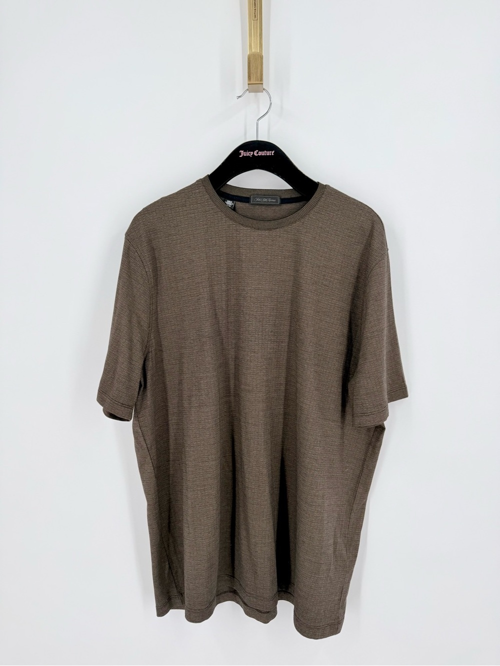 Saks Fifth Avenue Olive Brown Short Sleeve Crew Tee